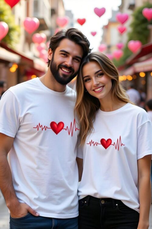 “Life line” Couple T-Shirt (Pack of 2)