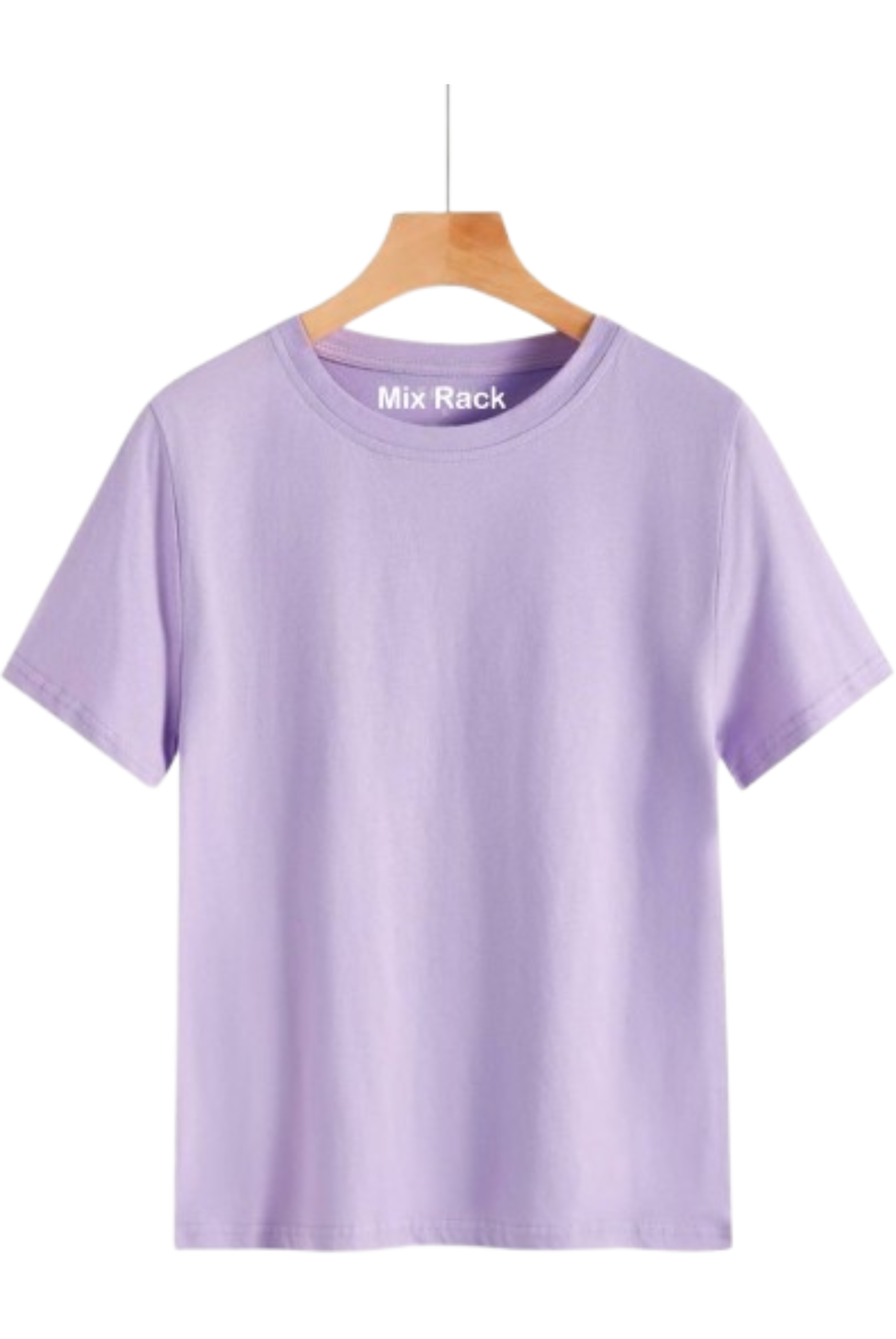Lavender Plain Solid Regular Fit T-Shirt